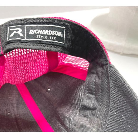 Blacks Creek Guide Gear Hat Snapback Gray Pink Mesh Adjustable Cap Richardson - Picture 5 of 8